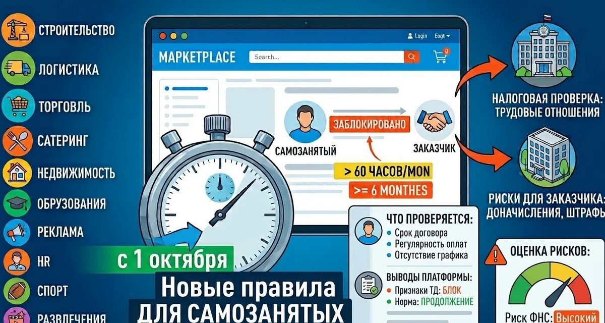 Самозанятым в Оренбурге могут заблокировать новые заказы из-за долгой работы с одним клиентом