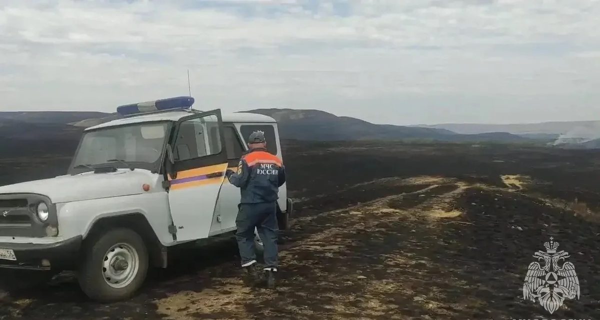 МЧС ликвидирует ландшафтный пожар в Кувандыкском округе